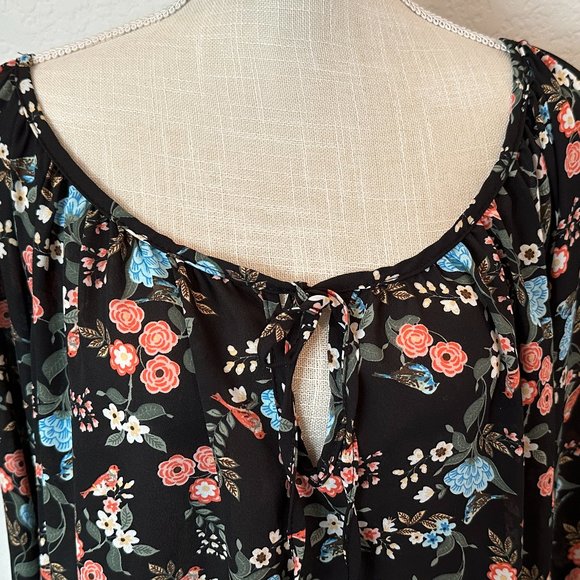 DIVIDE BY ZERO Flowy Boho Peasant Top - 3X - Picture 5 of 10